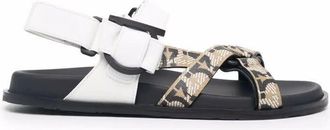 Ferragamo Open-Toe Buckled Sandals
