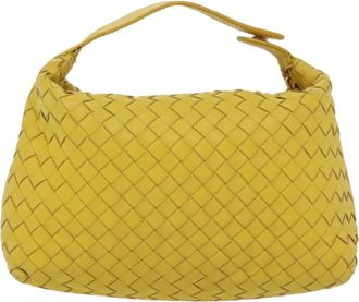 Bottega Veneta Intrecciato Yellow Leather Handbag (Pre-Owned)