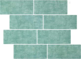 vidaXL Azulejo De Metro 50 Uds. Verde Gris&aacute;ceo 29 X 21 Cm Vidaxl