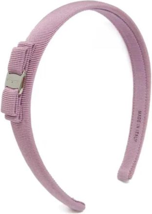 Ferragamo Pre-owned Vara Alice band - Dames - Vintage Accessoires - Paars - ONE Size - Katoen - Vintage
