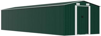 vidaXL Cobertizo De Jard&iacute;n Acero Galvanizado Verde 257x779x181 Cm Vidaxl