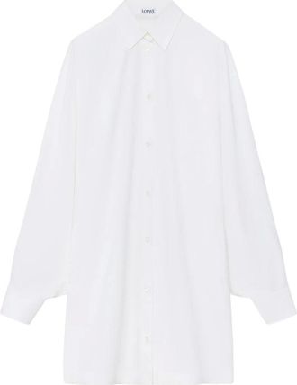 Loewe Dames, Blouses & Shirts, Wit, Maat: 3XS Katoen