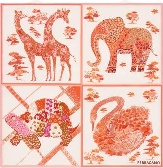 Ferragamo Patchwork-print silk bandana - women - Silk - One Size - Pink