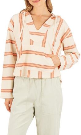 Hurley Endless Stripe Baja Hoodie in Papaya Punch at Nordstrom, Size X-Large