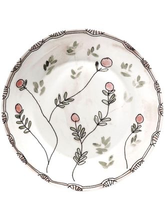 Serax x Marni Midnight Flowers deep plates - unisex - Bone China - One Size - Neutrals
