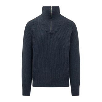 Amaranto Amar&aacute;nto, Truien & Vesten, Heren, Blauw, XL, Mezza Zip Turtleneck