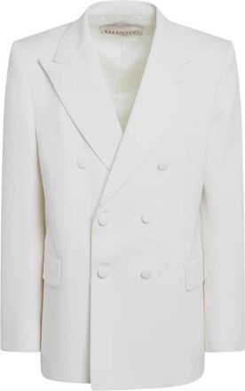 Valentino Garavani Giacca Doppio Petto - Heren - Blazers - Wit - L - Wol - Jassen