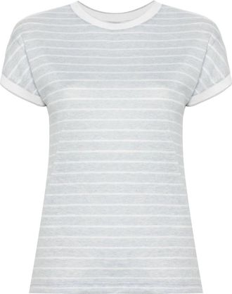 Eleventy T-shirt met ronde hals - Dames - T-shirts - Blauw - L - Katoen - Tops