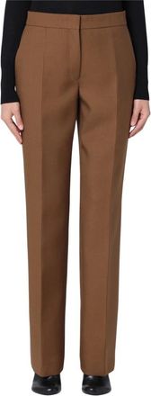 Jil Sander Slim Fit Broek - Dames - Straight fit broeken - Bruin - XS - Katoen - Broeken