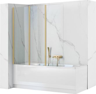 Rea Rea - Mampara De Ba&ntilde;era Agat-3 120 Brush Gold