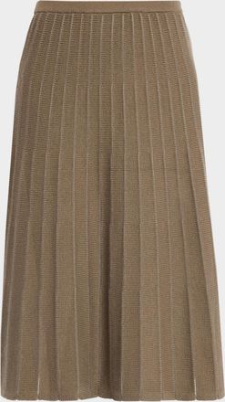 TSE Sheer Pinstripe A-Line Midi Skirt