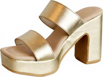Matisse Footwear Womens Gem Platform Heel In Gold