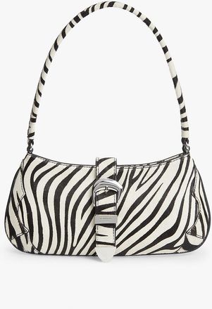 Tommy Hilfiger Womens Tommy Jeans Zebra-Print Calf Hair Bag - Ivory Zebra Print