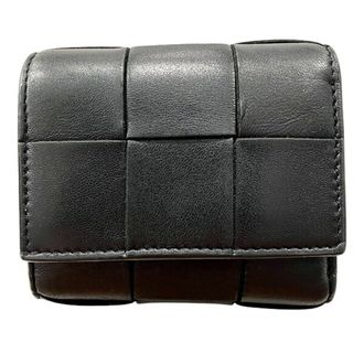 Bottega Veneta Black Leather Coin Purse/Coin Case (Pre-Owned)