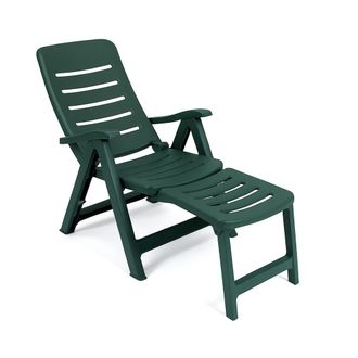 Scab Tumbona Quintilla Extensi&oacute;n Respaldo Reclinable Exterior. Color: Verde