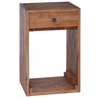 vidaXL Mesita De Noche Marr&oacute;n 63 X 30 X 79 Cm Madera De Caoba S&oacute;lida Vidaxl