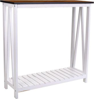 Wanderlust Deco Wanderlust Deco - Recibidor de madera blanco 80x30x80