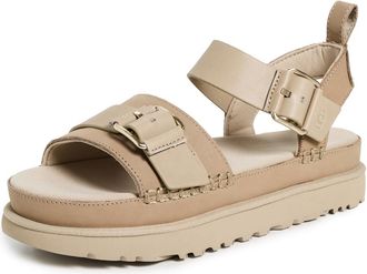 UGG Womens Goldenstar Villa Sandal, Mustard Seed, 8 UK