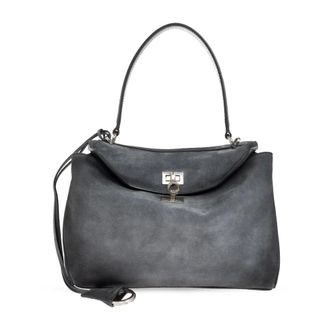 Balenciaga Tassen, Dames, Grijs, ONE Size, Leer, Rodeo Handbag