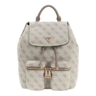 Guess Manhattan II Flap Backpack - female - Guess - Backpacks - Beige - ONE SIZE - Bags