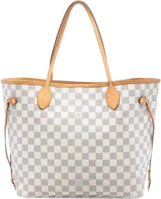 Louis Vuitton Pre-owned Tote Bags, female, White, Size: ONE SIZE Pre-owned Neverfull MM Tote