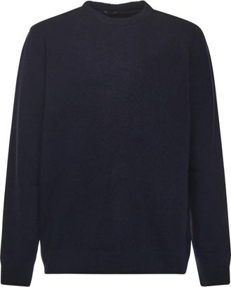 Barbour Holden Crew Neck Jumper - Heren - Ronde hals truien - Blauw - S - Wol - Truien & Vesten