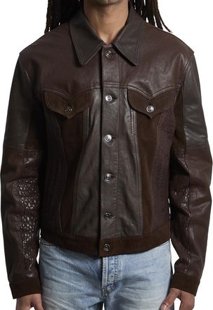 Versace Dark Brown Solid Jacket
