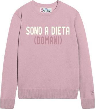MC2 Saint Barth Round-neck Truien - Dames - Ronde hals truien - Roze - XS - Truien & Vesten