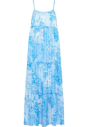 Izia Maxi jurk Dames blauw wit