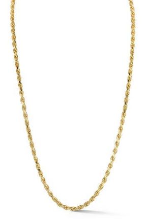Yield of Men Mens 3mm Rope Chain Necklace in Gold at Nordstrom Rack, Size 22