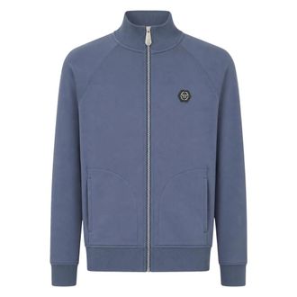 Philipp Plein Hoodies & sweatvesten, Heren, Blauw, L, Katoen, Sweatvest Racing