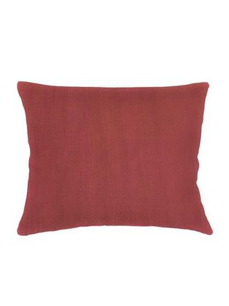 Anaya with Love So Soft Linen Luxe Blue Dutch Euro Pillow with Down Alternative Insert in Rustic Red at Nordstrom, Size 28X36