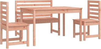vidaXL Juego De Comedor Para Jard&iacute;n 4 Pzas Madera Maciza Abeto Douglas Vidaxl