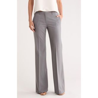 Theory Demetria Wool Blend Trousers in Pearl Melange at Nordstrom Rack, Size 00