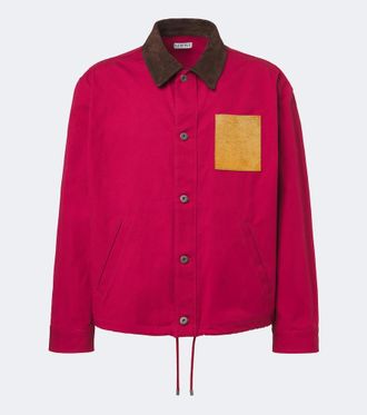 Loewe Suede-trimmed cotton canvas jacket