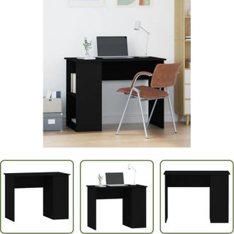vidaXL Scrivania da ufficio - Scrivania Nera 100x55x75 cm in Legno Multistrato