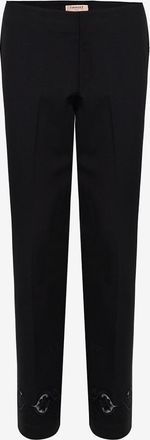 Twinset Gerade Slim-Hose aus Stickerei-Jersey