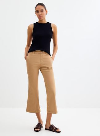 Hue Womens Cropped flared chino legging