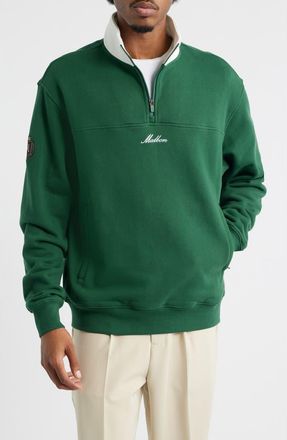 Malbon Golf Milton Quarter Zip Pullover in Myrtle at Nordstrom, Size Xx-Large
