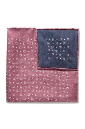 Brunello Cucinelli Printed Silk Pocket Square
