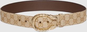 Gucci Dionysus Wide Belt, Beige, GG Canvas
