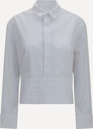 sacai Camicia in popeline di cotone con cintura Woman 2
