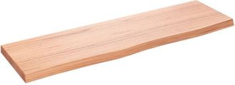 vidaXL Vidaxl - Estante pared madera roble tratada marrón claro 100x30x(2-4) cm