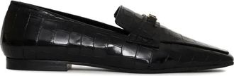 Anine Bing Zwarte leren Freya loafers - Dames - Loafers - Zwart - 37 EU - Leer - Schoenen