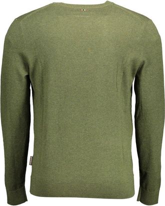 Napapijri Logo-Embroidered Cotton Sweater - Green