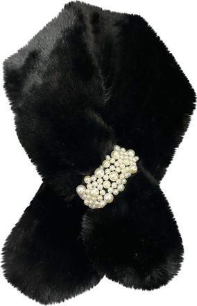 Generic Teenage Girl Gifts Womens For Christmas Women Gift Birthday Ladies Wraps And Shawls Luxurious Winter Pearl Scarf for Elegant Faux Outerwear Fashion Ac