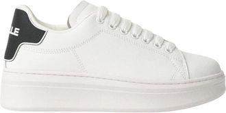 Ga&euml;lle Paris White Leather Sneakers Addict - Dames - Sneakers - Wit - 41 EU - Leer - Schoenen