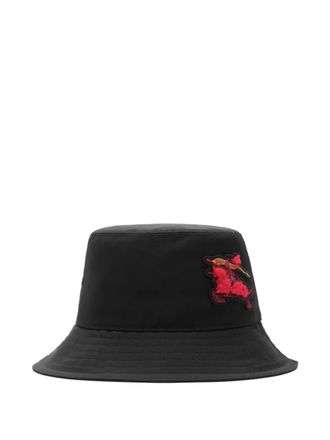 Burberry embroidered bucket hat - Black