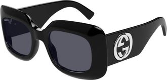 Gucci GG1695S001 Rectangular Frame Sunglasses - Black
