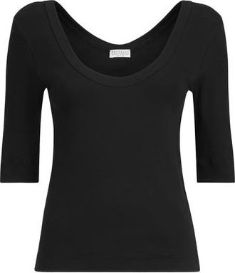 Brunello Cucinelli T-shirt with monili in Black at Nordstrom, Size 4X-Large Eu
